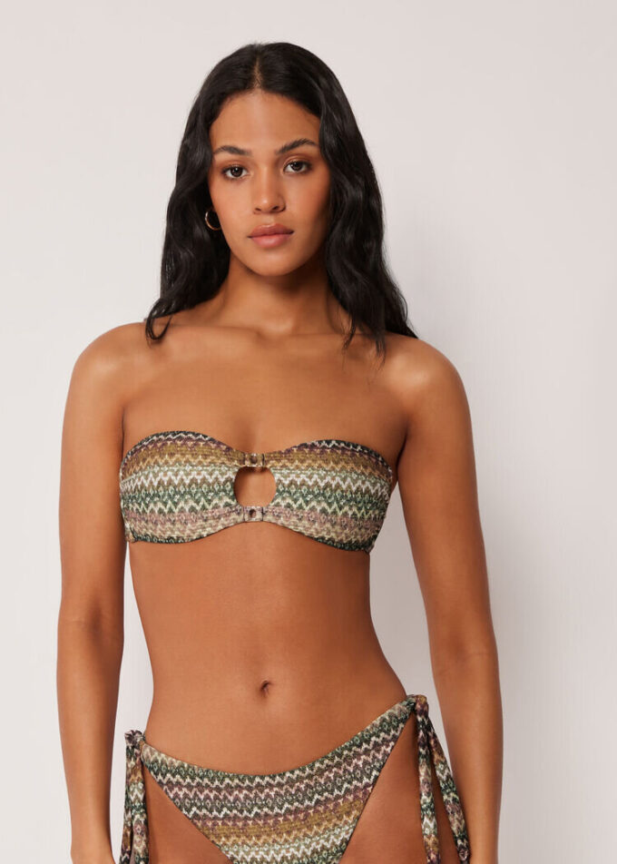 Bandeau-bikinitopp, elegant etnisk Bandeau-bikinitopp, elegant etnisk
