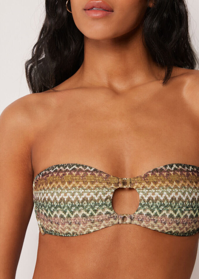 Bandeau-bikinitopp, elegant etnisk Bandeau-bikinitopp, elegant etnisk