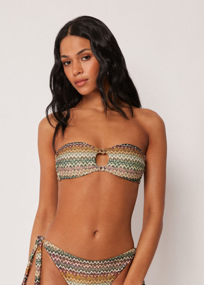 Bandeau-bikinitopp, elegant etnisk Bandeau-bikinitopp, elegant etnisk