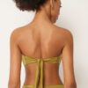 Bandeau-bikinitopp i glansig satin