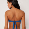 Bandeau-bikinitopp i glansig satin