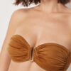 Bandeau-bikinitopp i glansig satin