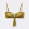 Bandeau-bikinitopp i glansig satin