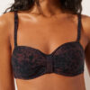 Bandeau-bikinitopp mörk animalier