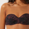 Bandeau-bikinitopp mörk animalier