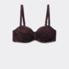 Bandeau-bikinitopp mörk animalier