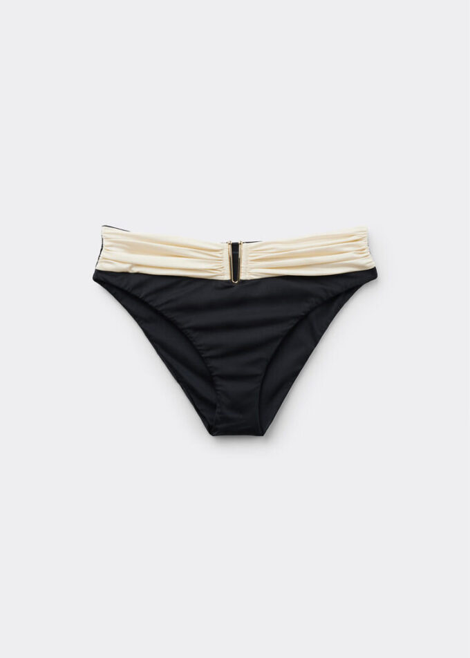 Bikinibotten med hög midja, elegant tvåfärgad Bikinibotten med hög midja, elegant tvåfärgad