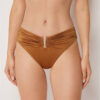 Bikinibotten med hög midja i glansig satin Bikinibotten med hög midja i glansig satin