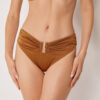 Bikinibotten med hög midja i glansig satin Bikinibotten med hög midja i glansig satin