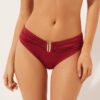 Bikinibotten med hög midja i glansig satin Bikinibotten med hög midja i glansig satin