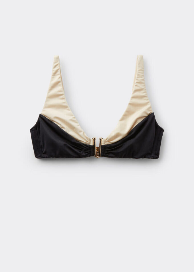 Bikinitopp i tank-stil, elegant tvåfärgad Bikinitopp i tank-stil, elegant tvåfärgad
