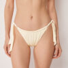 Bikinitrosor med knytband i sidan, glansigt satin