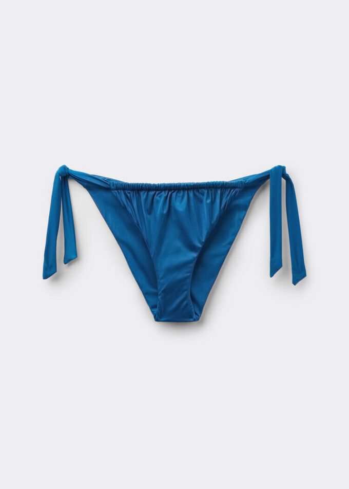 Bikinitrosor med knytband i sidan, glansigt satin