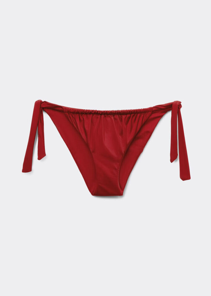 Bikinitrosor med knytband i sidan, glansigt satin