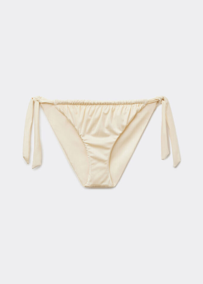 Bikinitrosor med knytband i sidan, glansigt satin