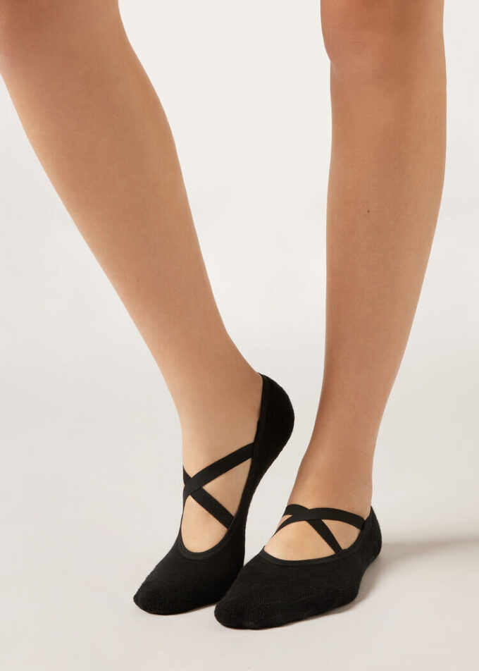 Crisscross Pilates halkskyddsstrumpor