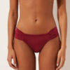 Draperad Brasilia-bikinitrosor i glänsande satin Draperad Brasilia-bikinitrosor i glänsande satin