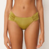 Draperad Brasilia-bikinitrosor i glänsande satin Draperad Brasilia-bikinitrosor i glänsande satin