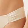 Draperad Brasilia-bikinitrosor i glänsande satin Draperad Brasilia-bikinitrosor i glänsande satin