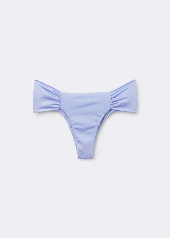 Draperad Brasilia-bikinitrosor i glänsande satin Draperad Brasilia-bikinitrosor i glänsande satin