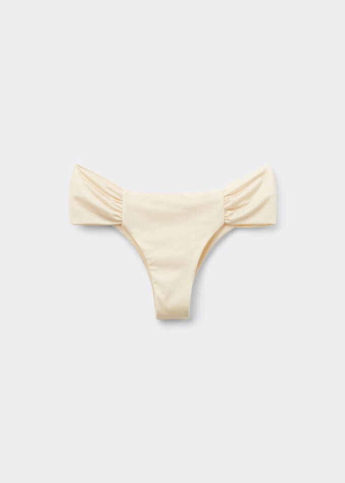 Draperad Brasilia-bikinitrosor i glänsande satin Draperad Brasilia-bikinitrosor i glänsande satin