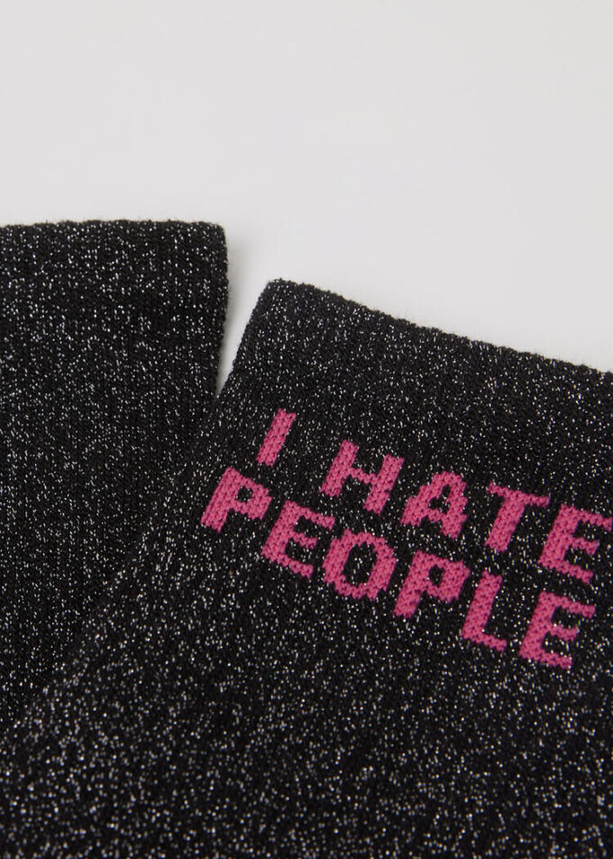 Glitterstrumpor med text Glitterstrumpor med text