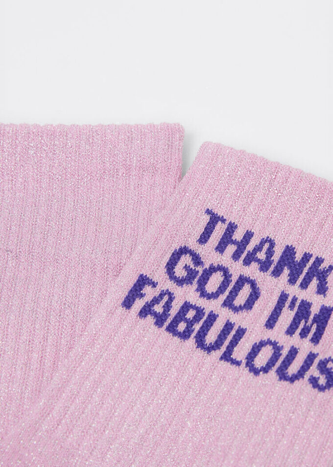 Glitterstrumpor med text Glitterstrumpor med text