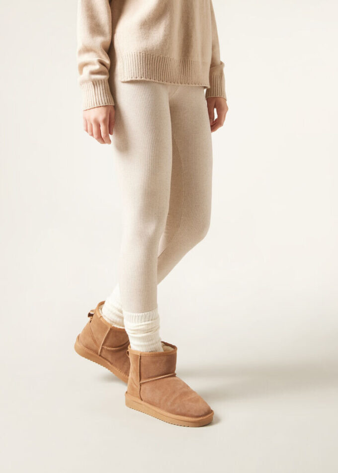 Leggings i kashmirblandning
