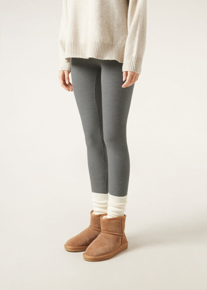 Leggings i kashmirblandning