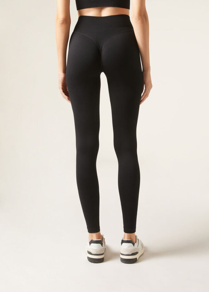 Leggings med rynkad midja Leggings med rynkad midja