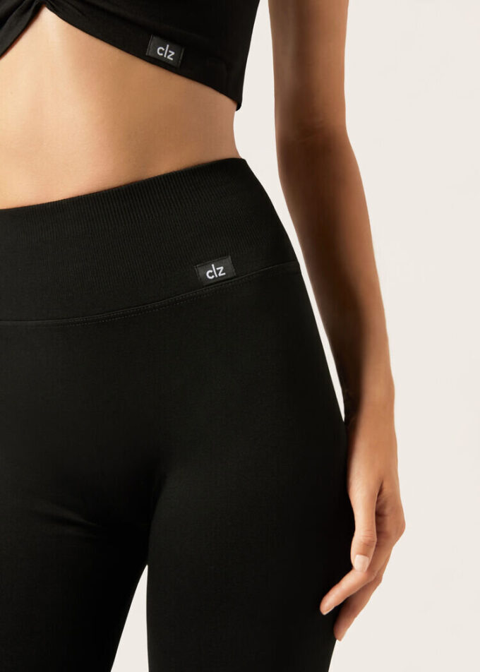 Leggings med rynkad midja Leggings med rynkad midja