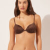 Push-up-bikinitopp i glänsande satin Push-up-bikinitopp i glänsande satin