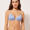 Push-up-bikinitopp i glänsande satin