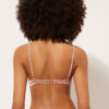 Push-up-bikinitopp i glänsande satin