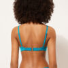 Push-up-bikinitopp i glänsande satin