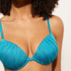 Push-up-bikinitopp i glänsande satin