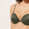 Push-up-bikinitopp i glänsande satin