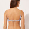 Push-up-bikinitopp i glänsande satin