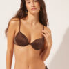 Push-up-bikinitopp i glänsande satin Push-up-bikinitopp i glänsande satin