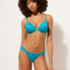 Push-up-bikinitopp i glänsande satin