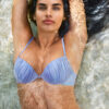 Push-up-bikinitopp i glänsande satin