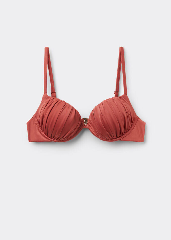 Push-up-bikinitopp i glänsande satin Push-up-bikinitopp i glänsande satin