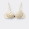 Push-up-bikinitopp i glänsande satin