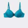 Push-up-bikinitopp i glänsande satin