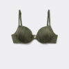 Push-up-bikinitopp i glänsande satin