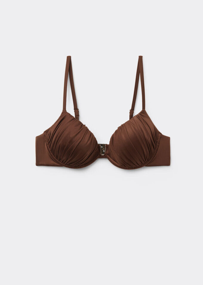 Push-up-bikinitopp i glänsande satin Push-up-bikinitopp i glänsande satin