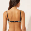 Push-up-bikinitopp med guldränder Push-up-bikinitopp med guldränder