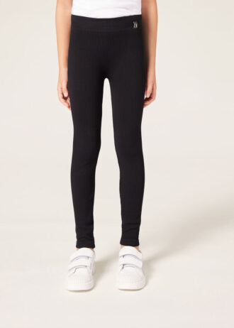 Ribbade leggings för flickor