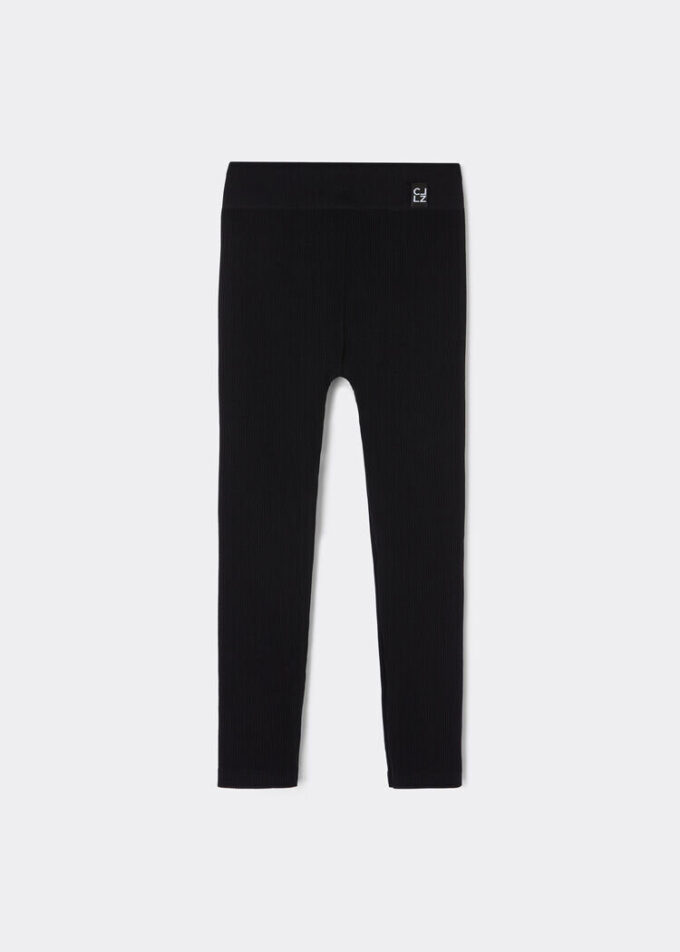 Ribbade leggings för flickor Ribbade leggings för flickor