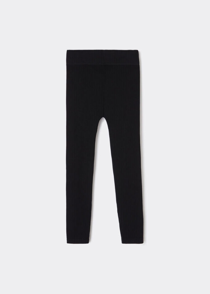 Ribbade leggings för flickor Ribbade leggings för flickor